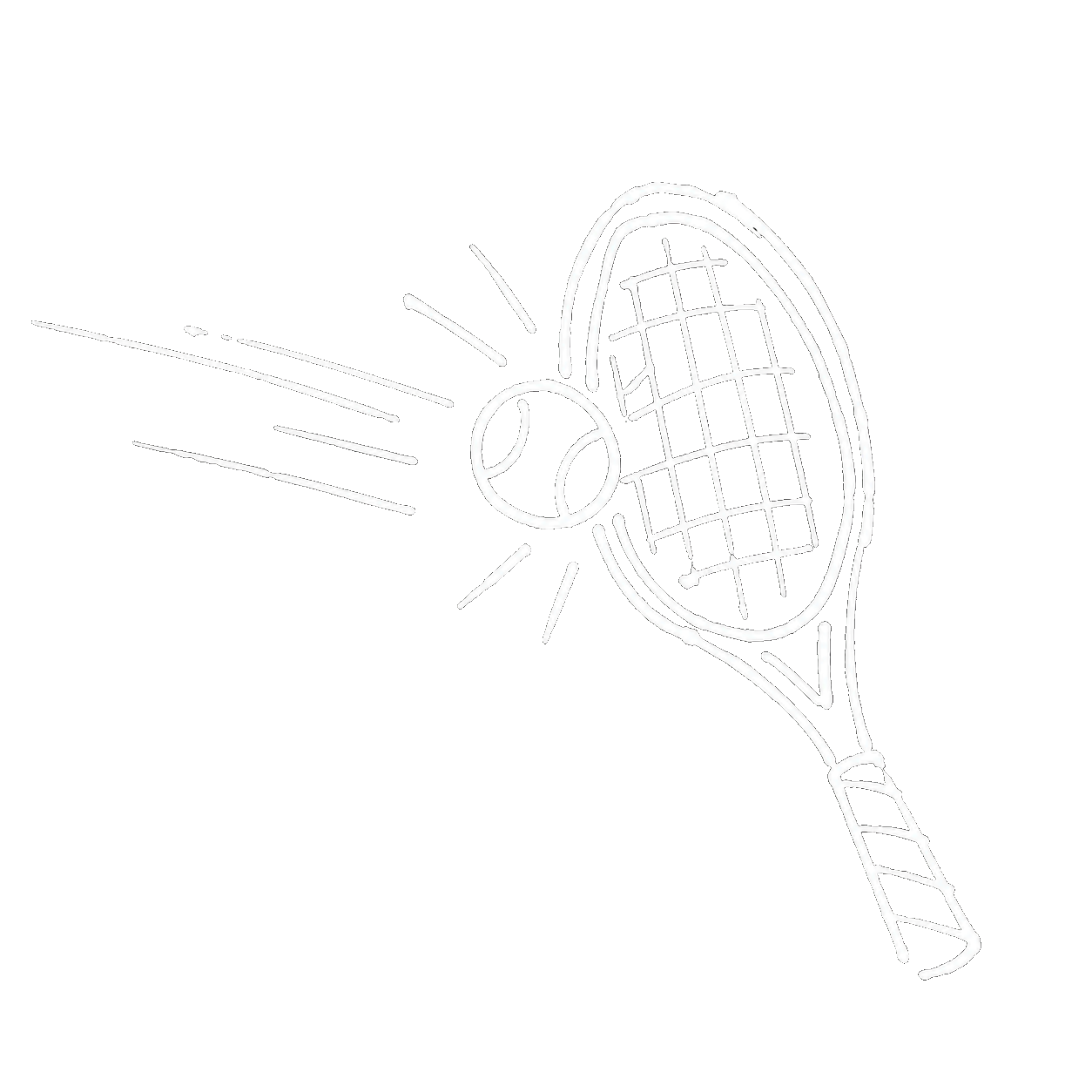 tennis racket sketch mirrored
